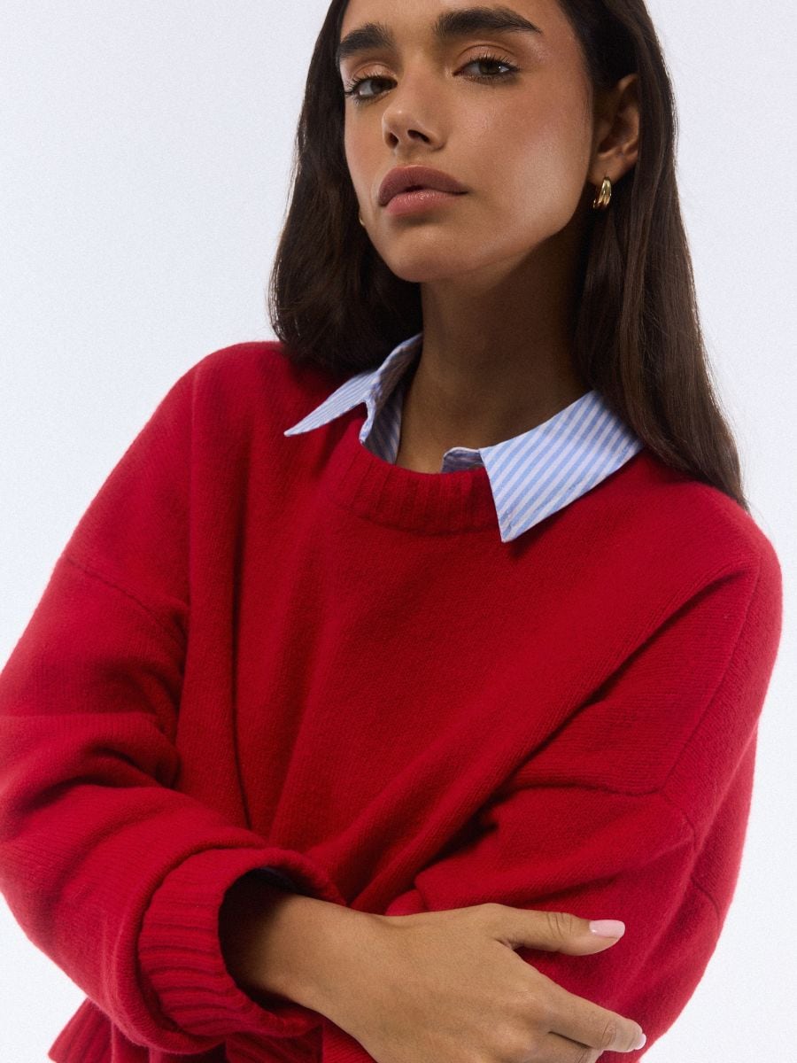 Sweter basic Sweter basic - czerwony - MOHITO