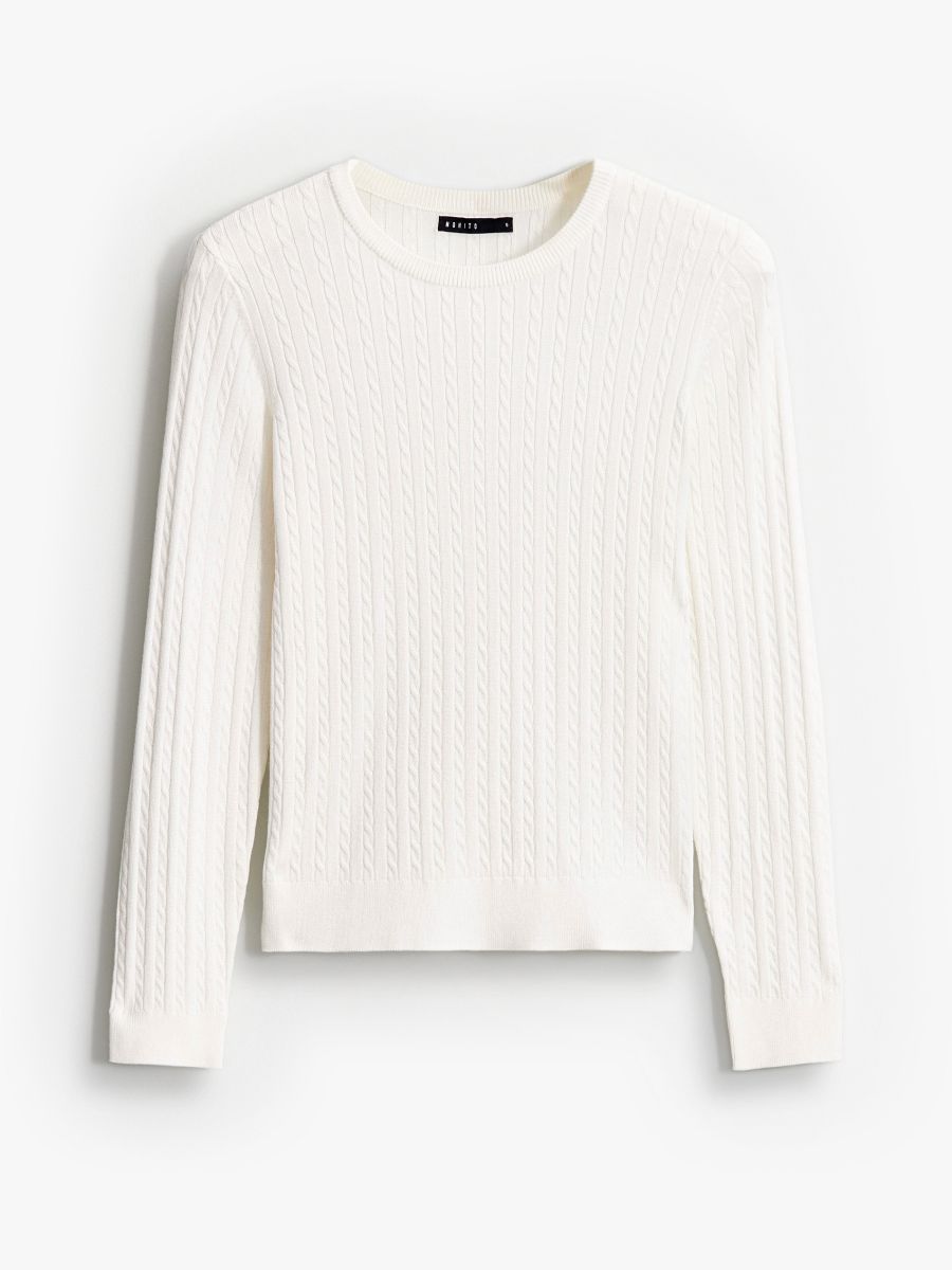 Pulover basic - Ivory - MOHITO