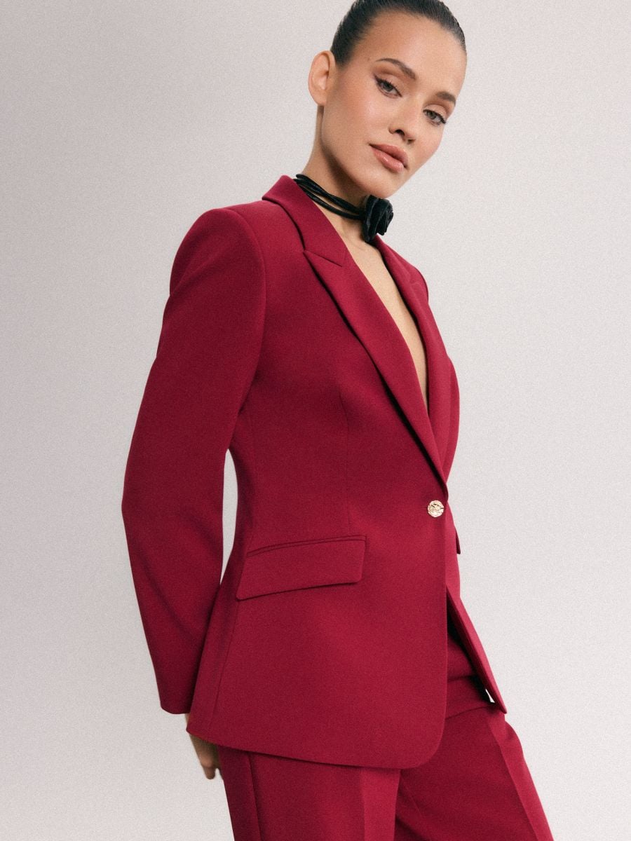 Bordowa marynarka Bordowa marynarka - kasztanowy - MOHITO