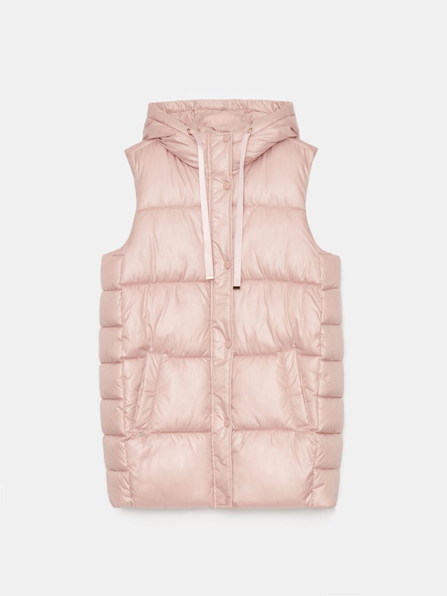 Pikowana różowa kamizelka - różowy - MOHITO