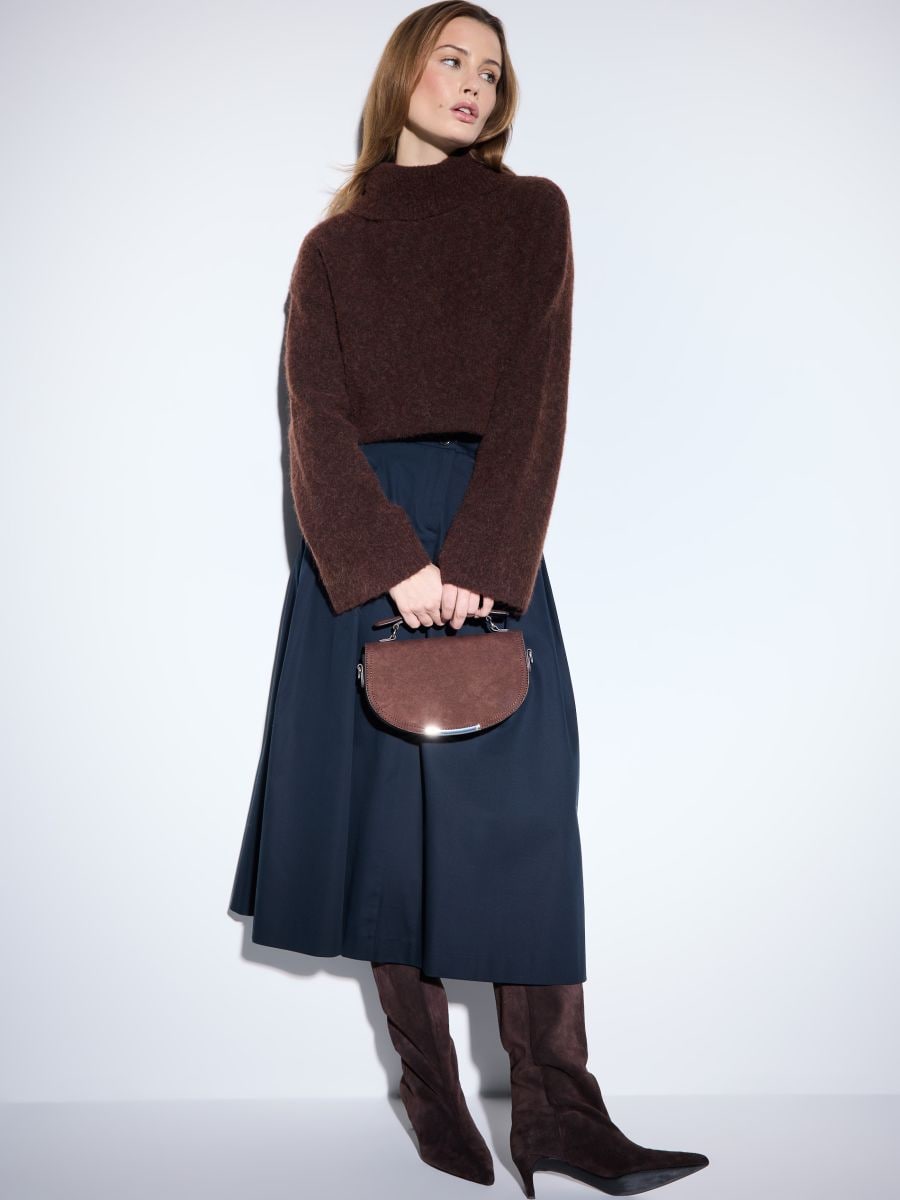 Fustă midi Fustă midi - Bleu marin - MOHITO