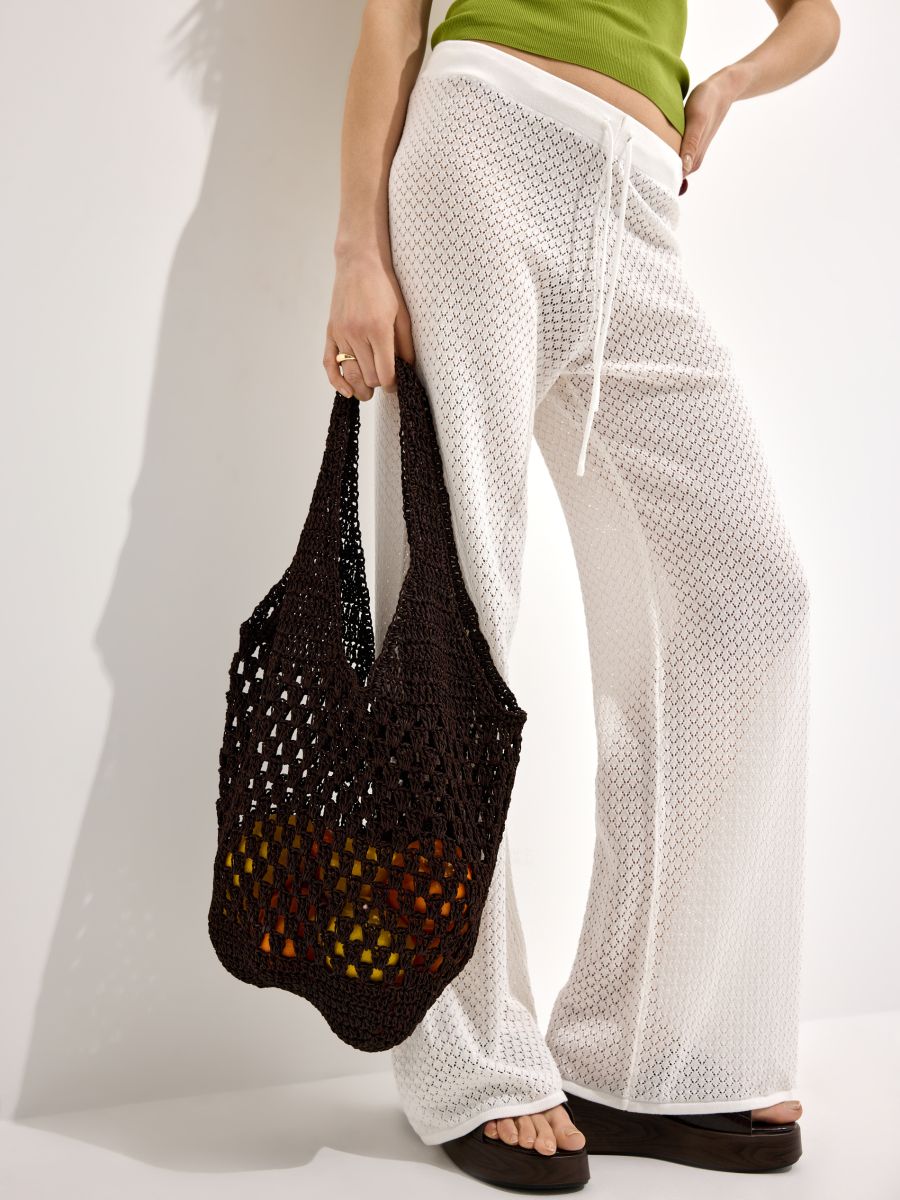 Torebka na ramię - ciemnobrązowy - MOHITO