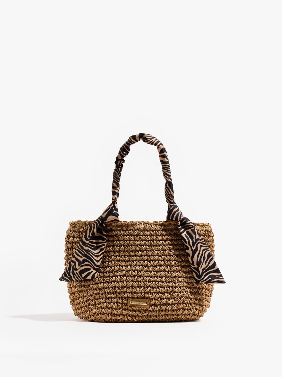 Torebka koszyk z apaszką - wielobarwny - MOHITO