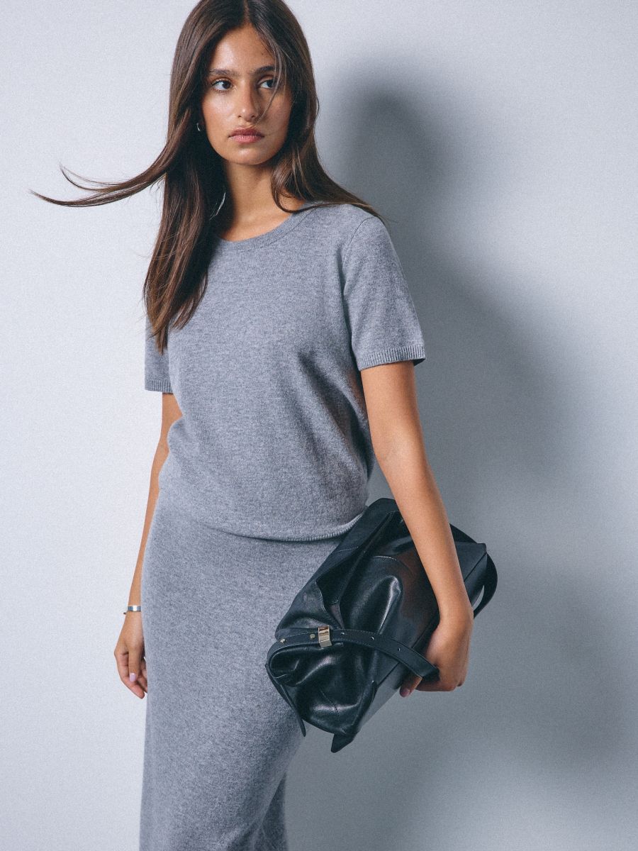 Pulover din lână - Gri deschis - MOHITO