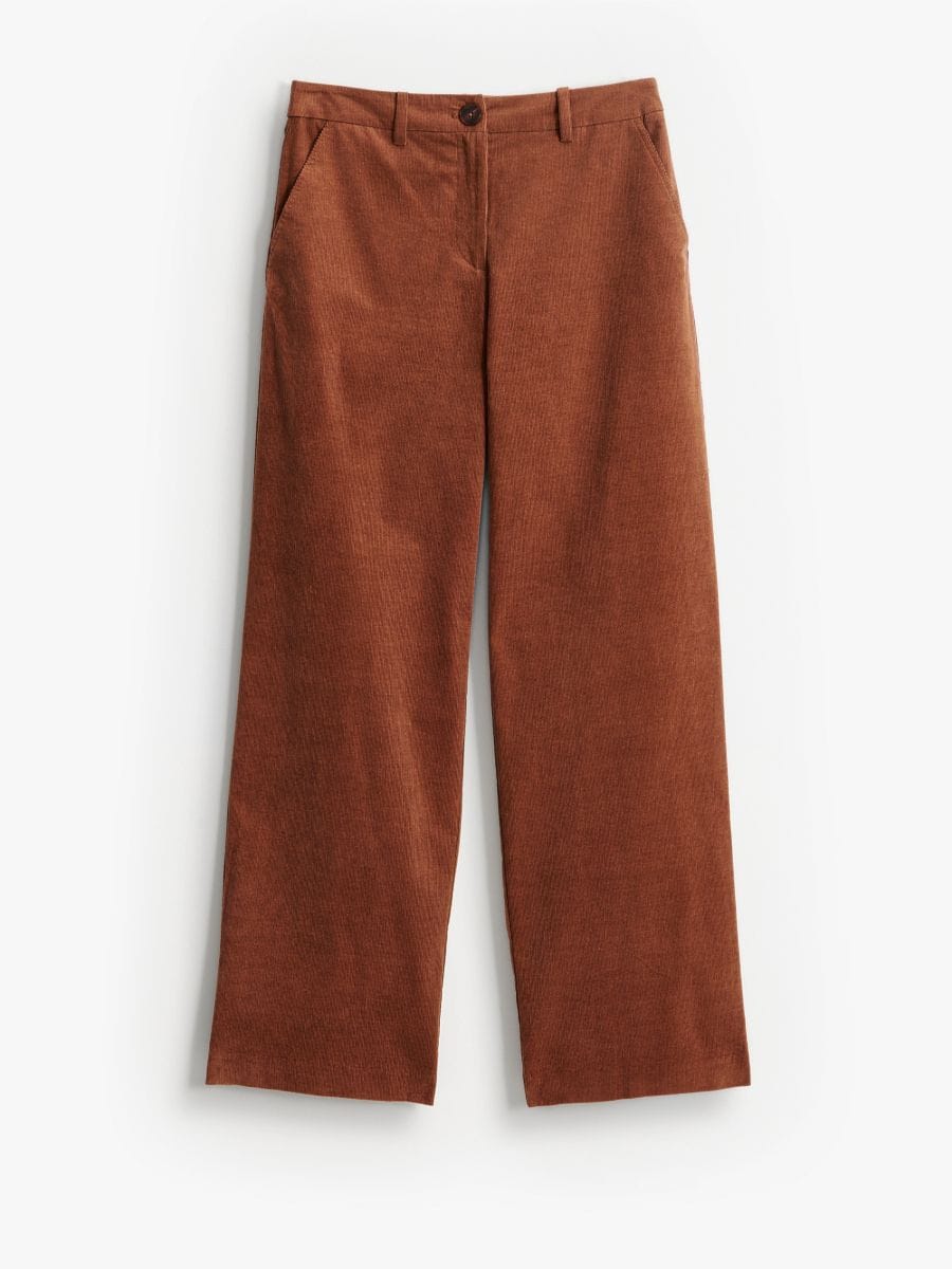 Sztruksowe spodnie - brązowy - MOHITO