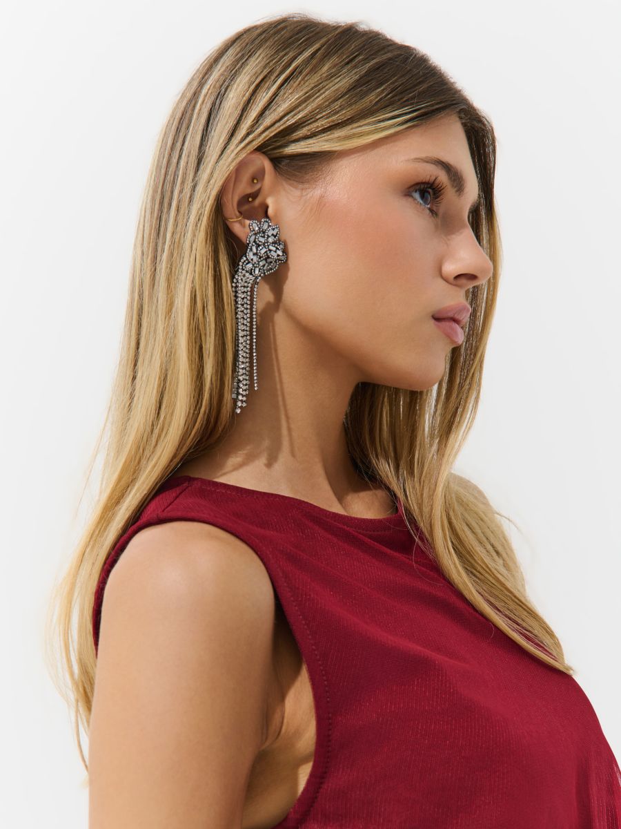 Wiszące kolczyki - srebrny - MOHITO