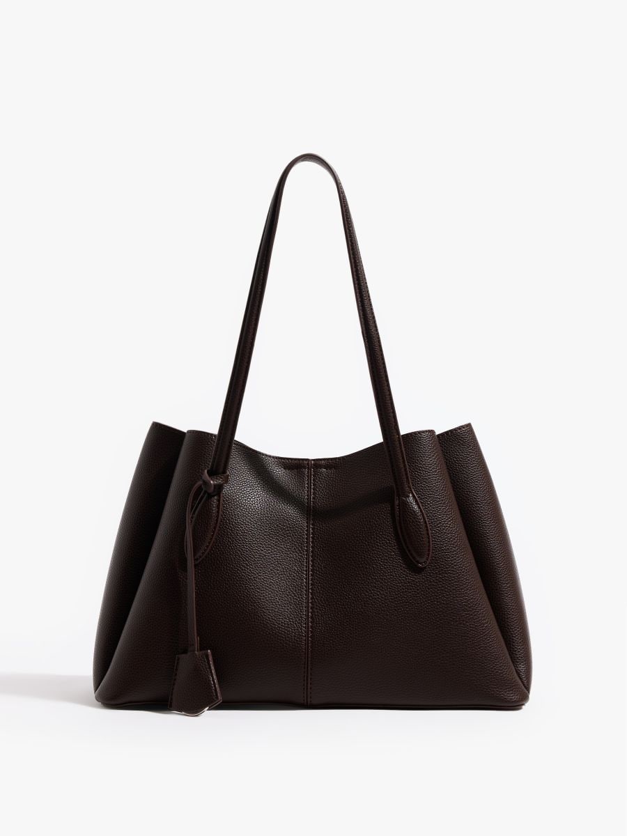 Torebka na ramię - ciemnobrązowy - MOHITO