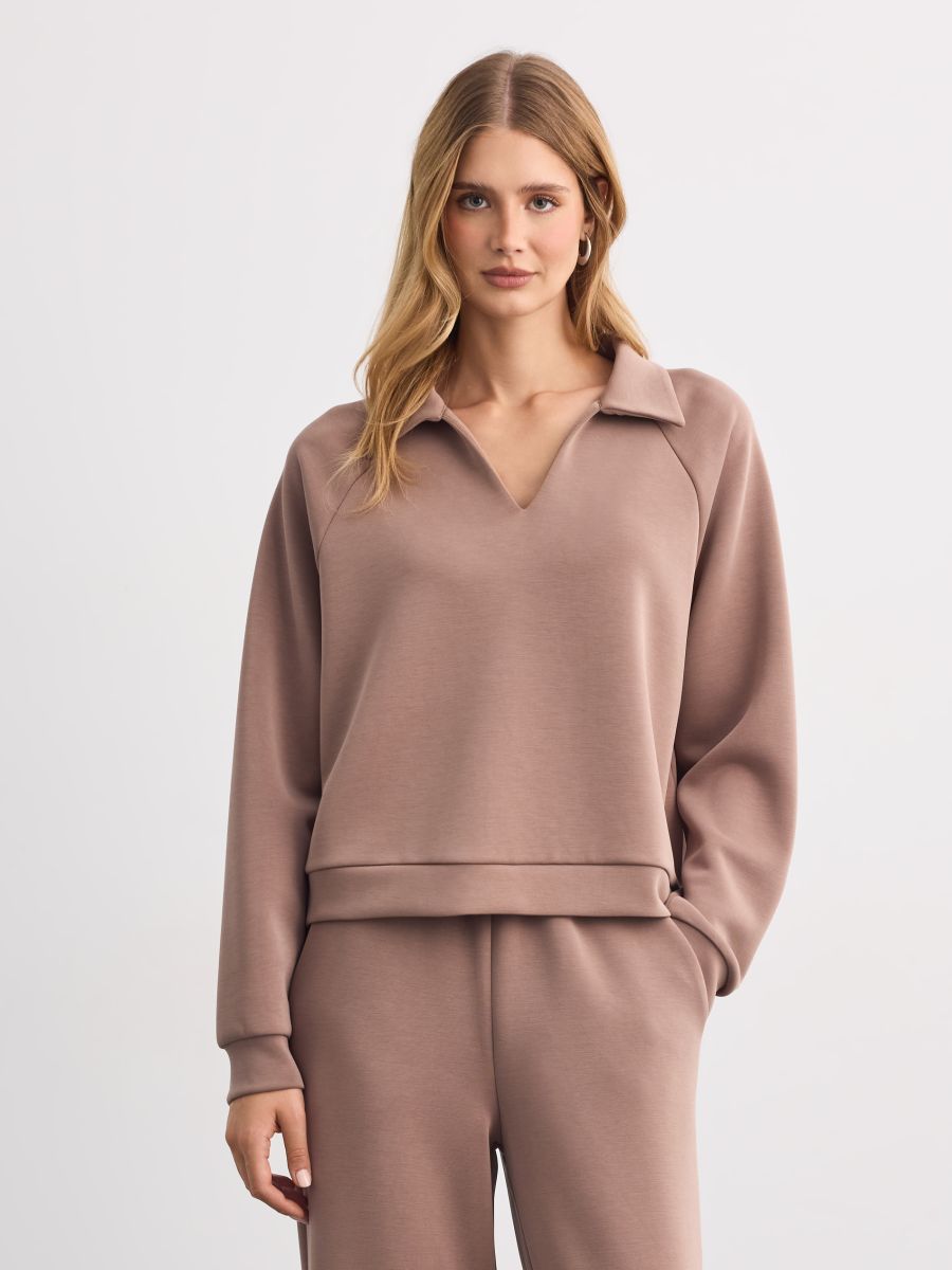 LADIES` BLOUSE - Beige - MOHITO