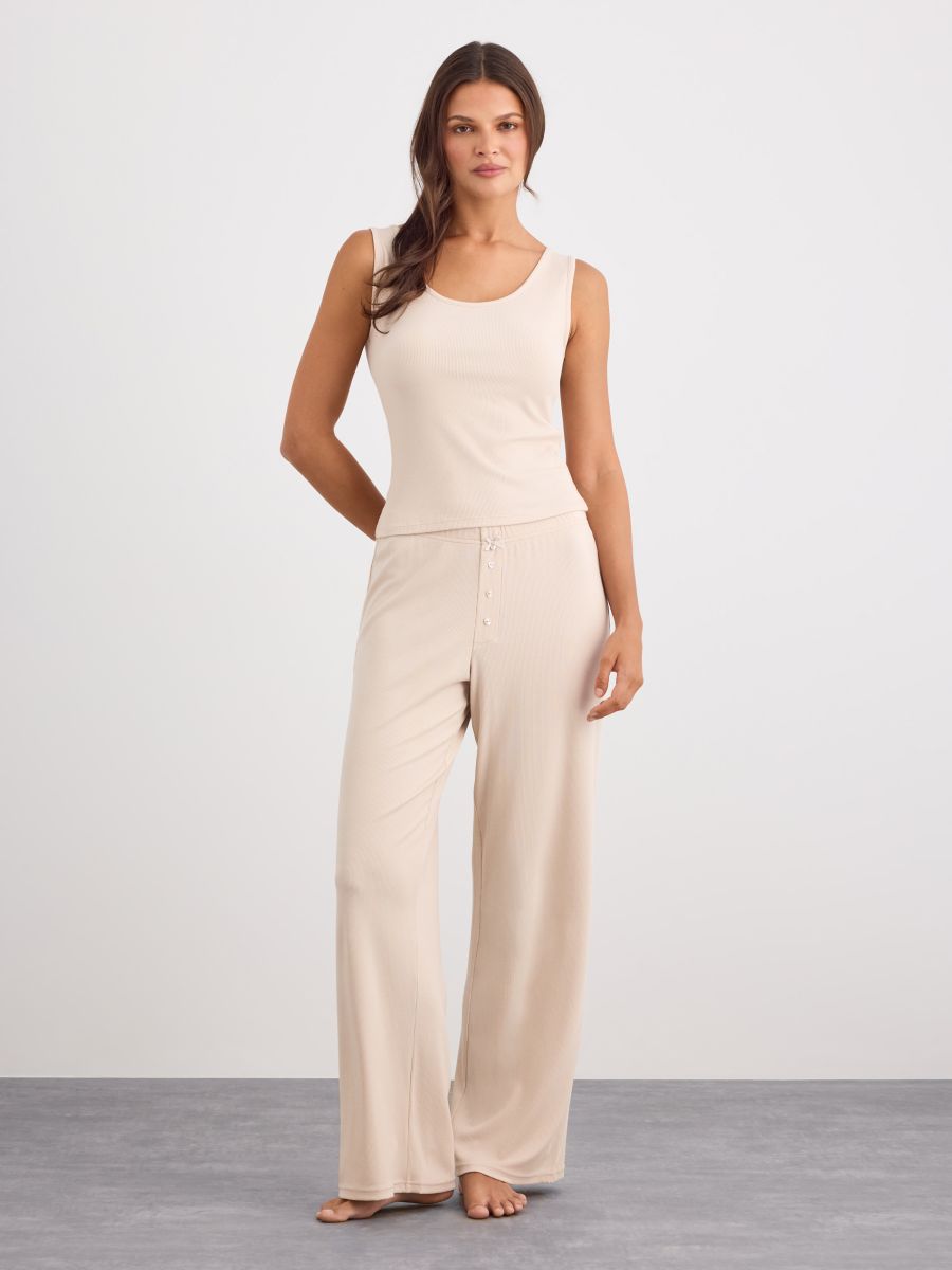 Pantaloni de pijama - Beige - MOHITO