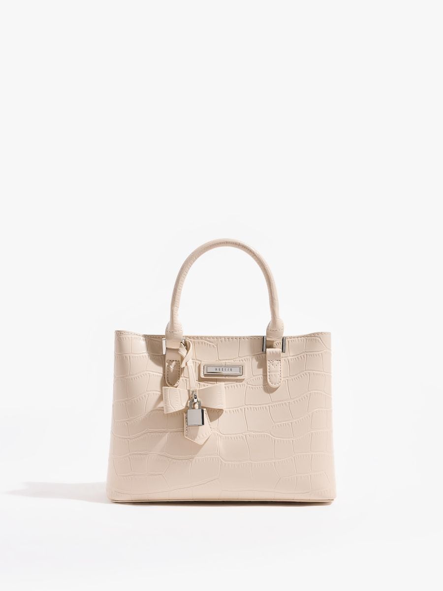 Torebka z paskiem na ramię - beżowy - MOHITO