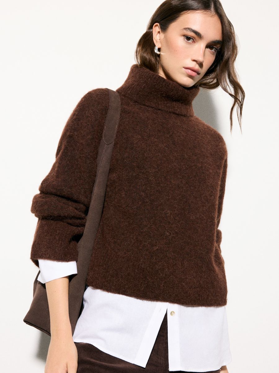 LADIES` SWEATER Колір коричневий - MOHITO - 478EQ-98X