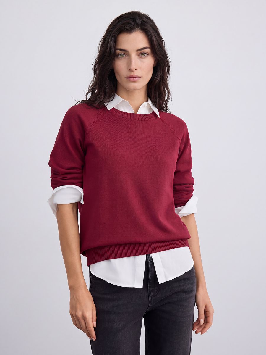 Sweter z wiskozą - kasztanowy - MOHITO