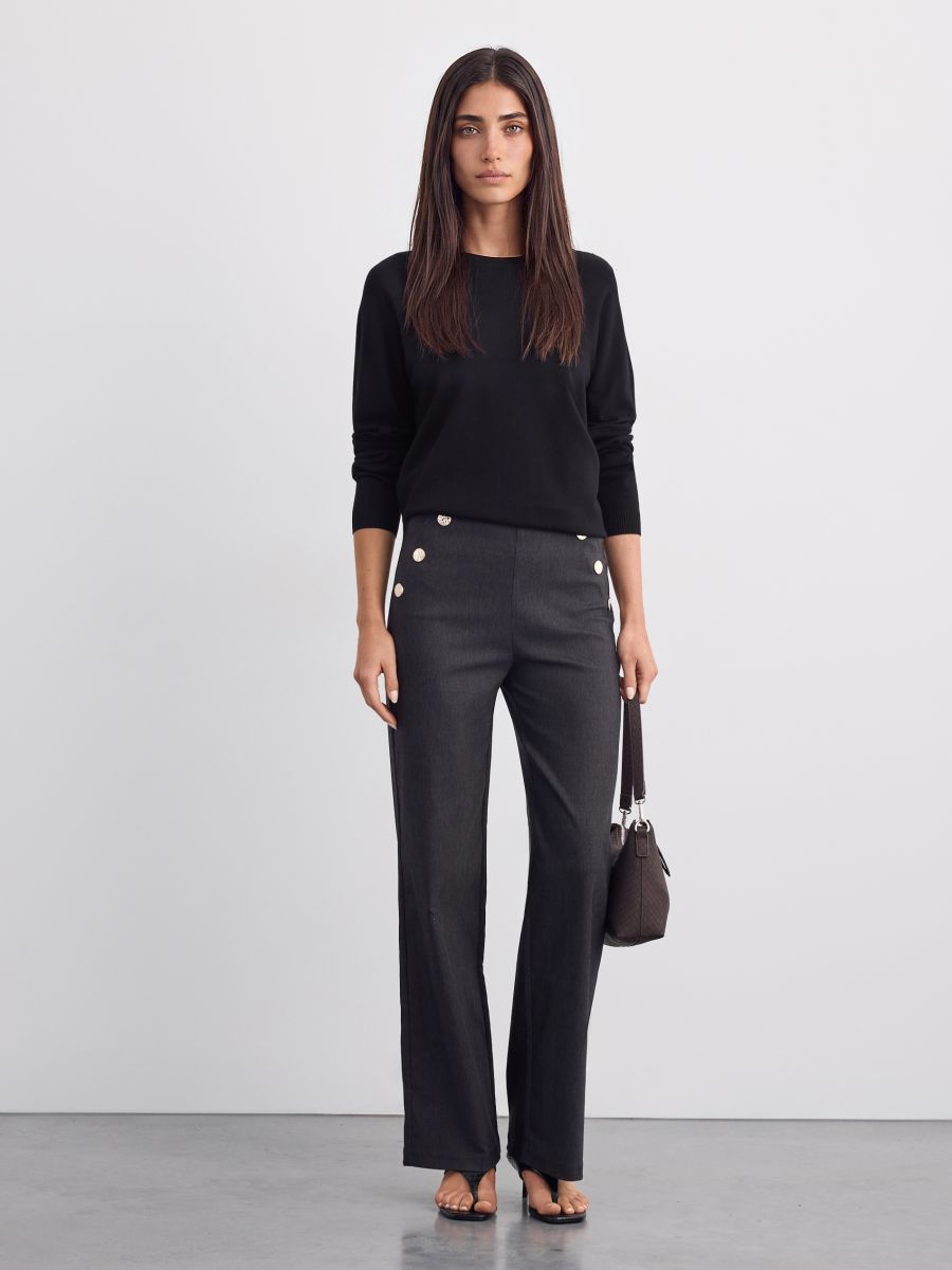 Sweter z wiskozą Sweter z wiskozą - czarny - MOHITO