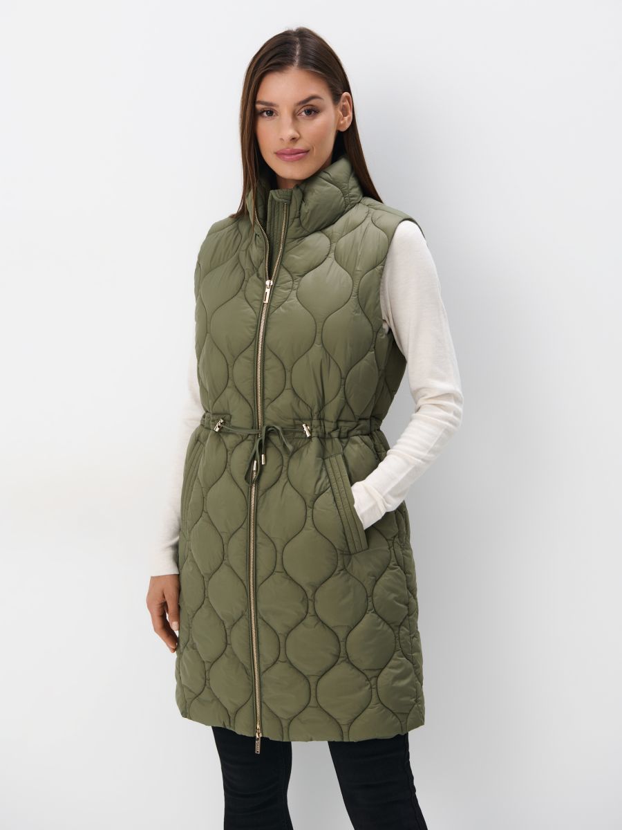 Prešívaná vesta farba zelená - MOHITO - 510BG-07X