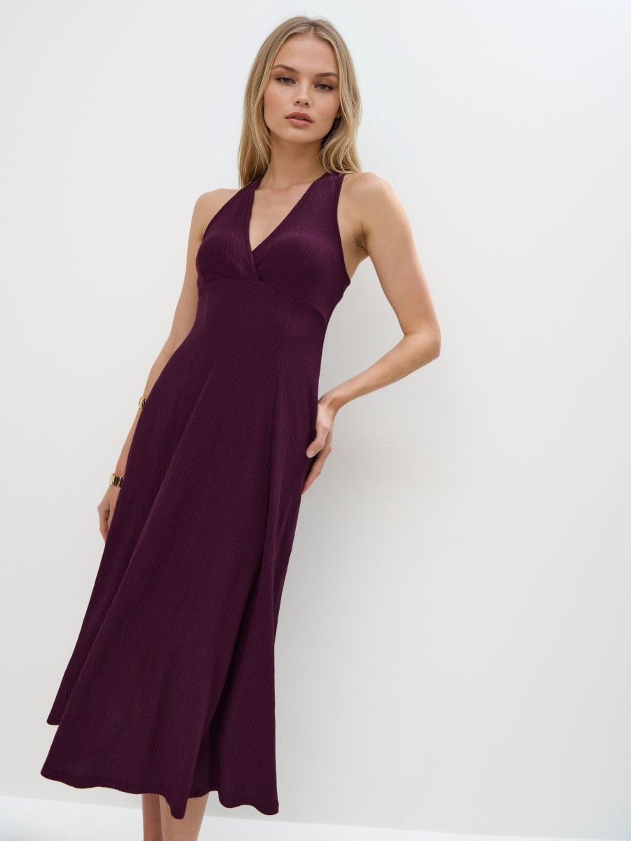 Sukienka midi - fioletowy - MOHITO