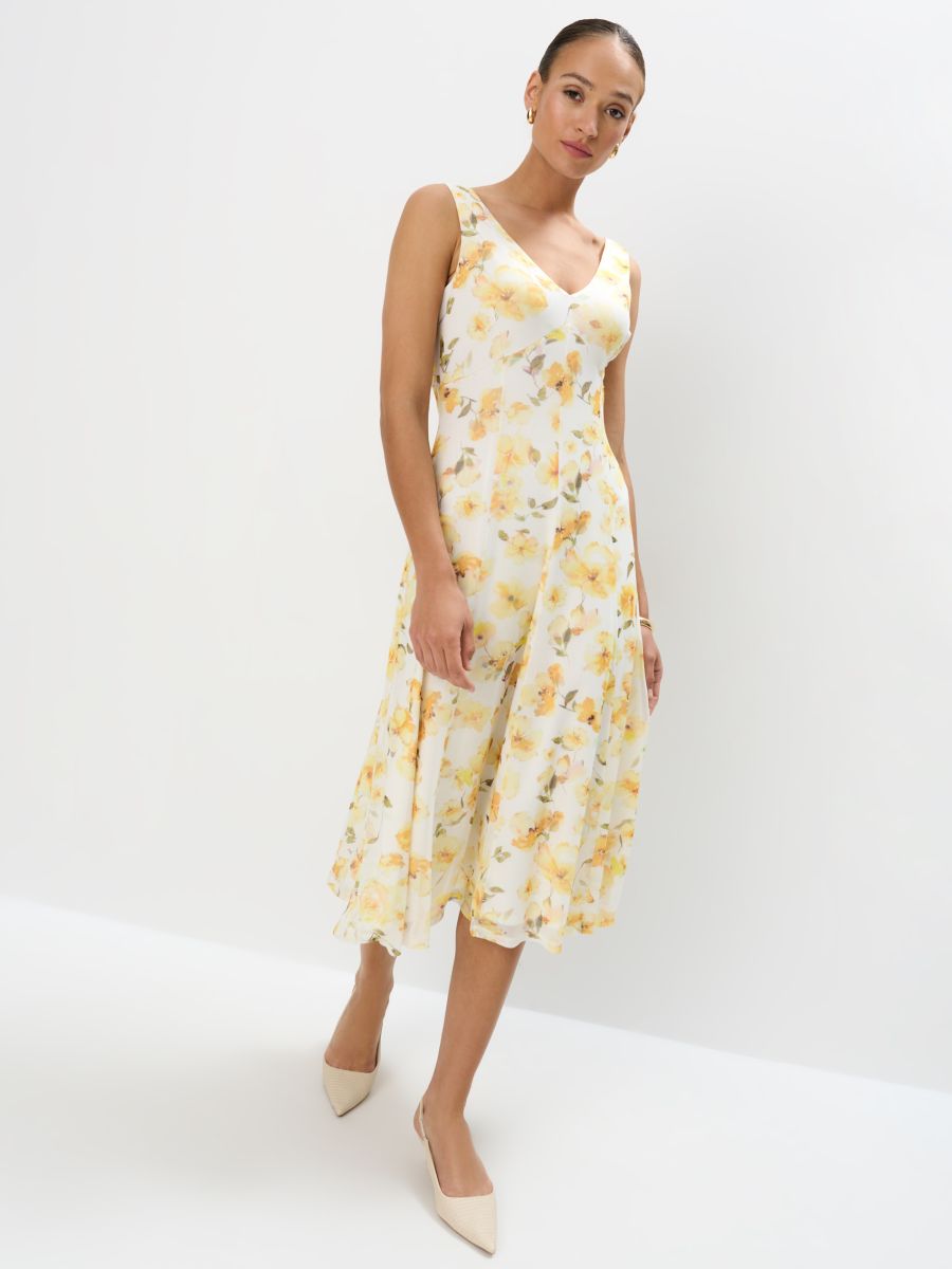 Сукня міді в квіточку