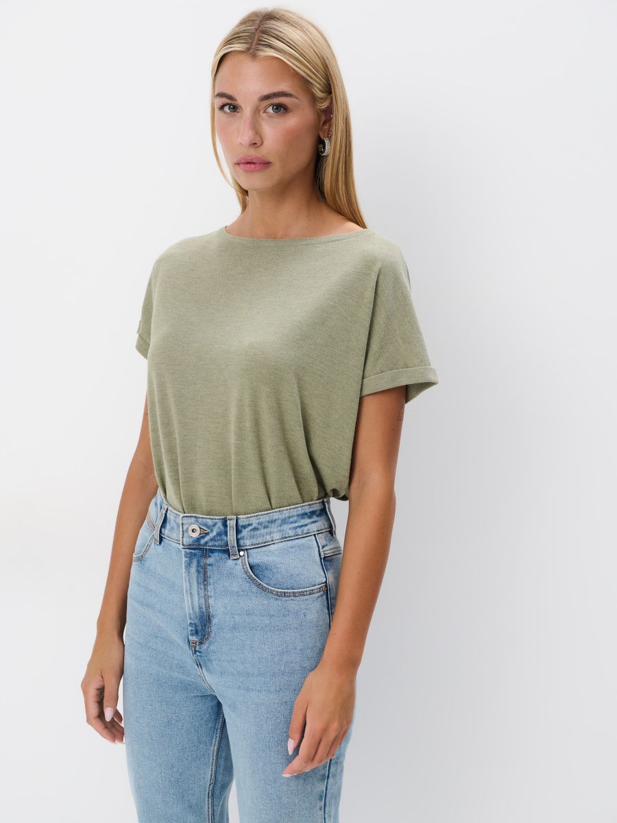 Chemise à manches courtes en viscose à dégradé