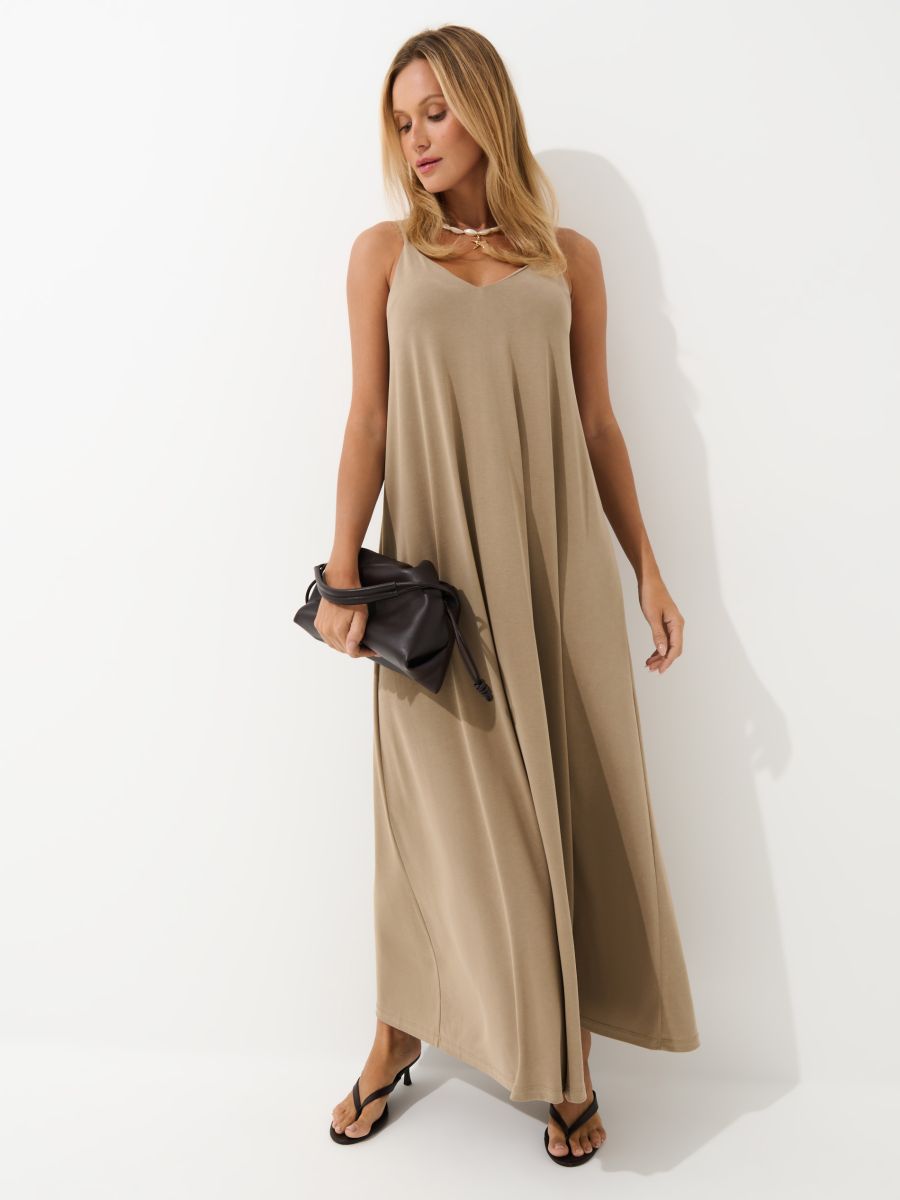 Rochie maxi - Beige - MOHITO