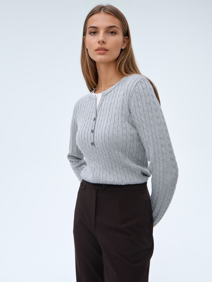 Sweter z wiskozą - szary - MOHITO