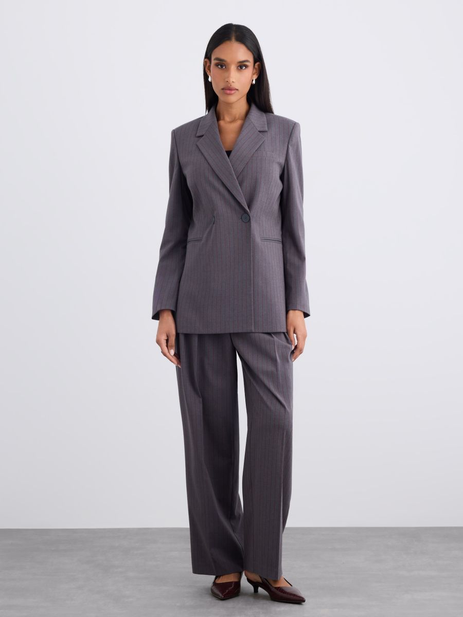 Spodnie wide leg Spodnie wide leg - szary - MOHITO