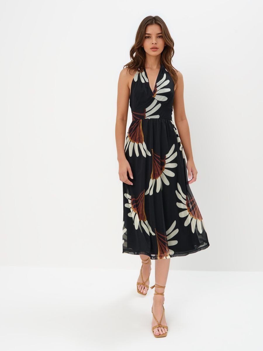 Rochie midi - Negru - MOHITO