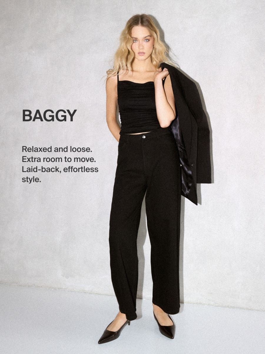 Jeansy baggy - czarny - MOHITO