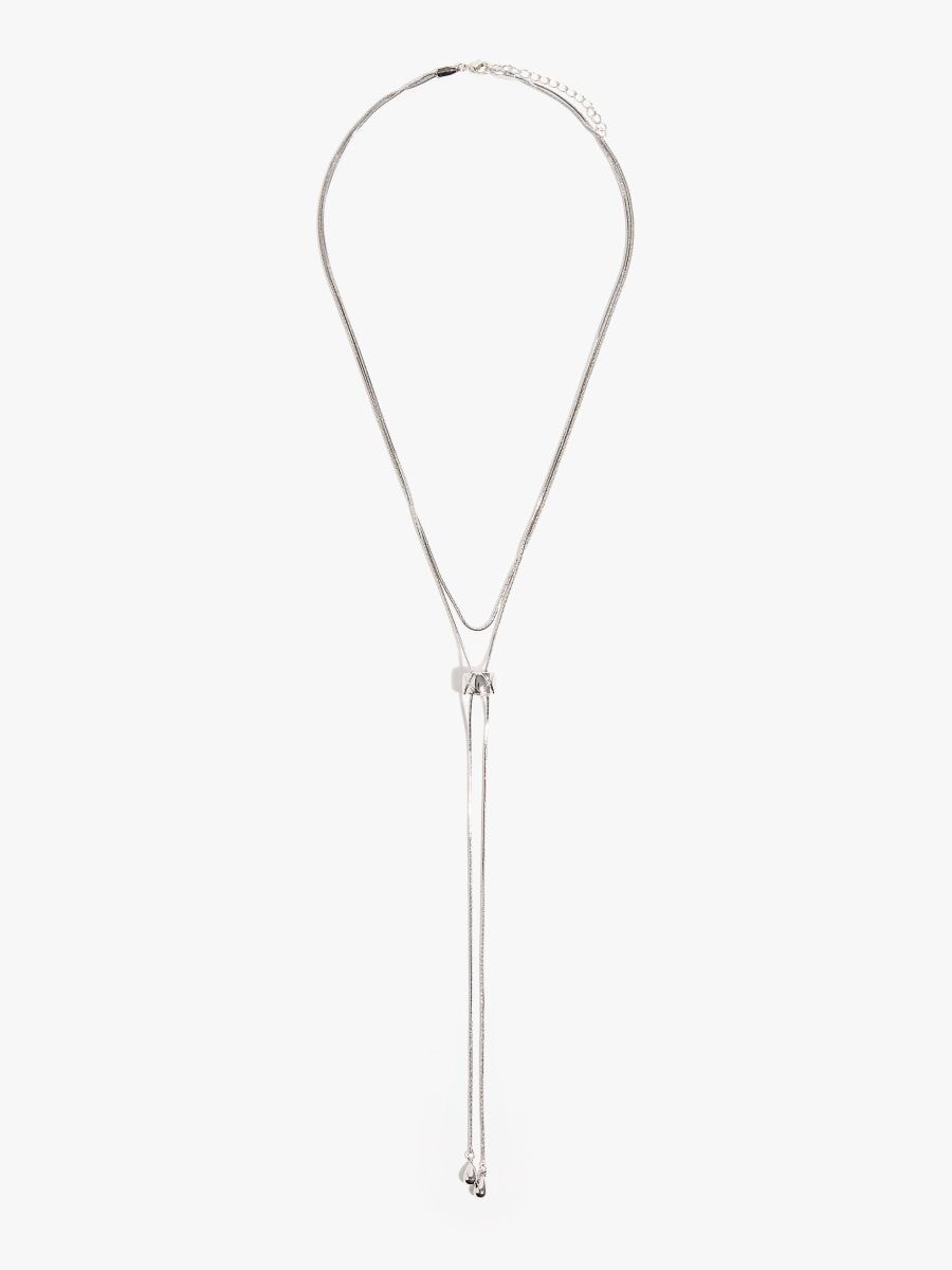 Naszyjnik - srebrny - MOHITO