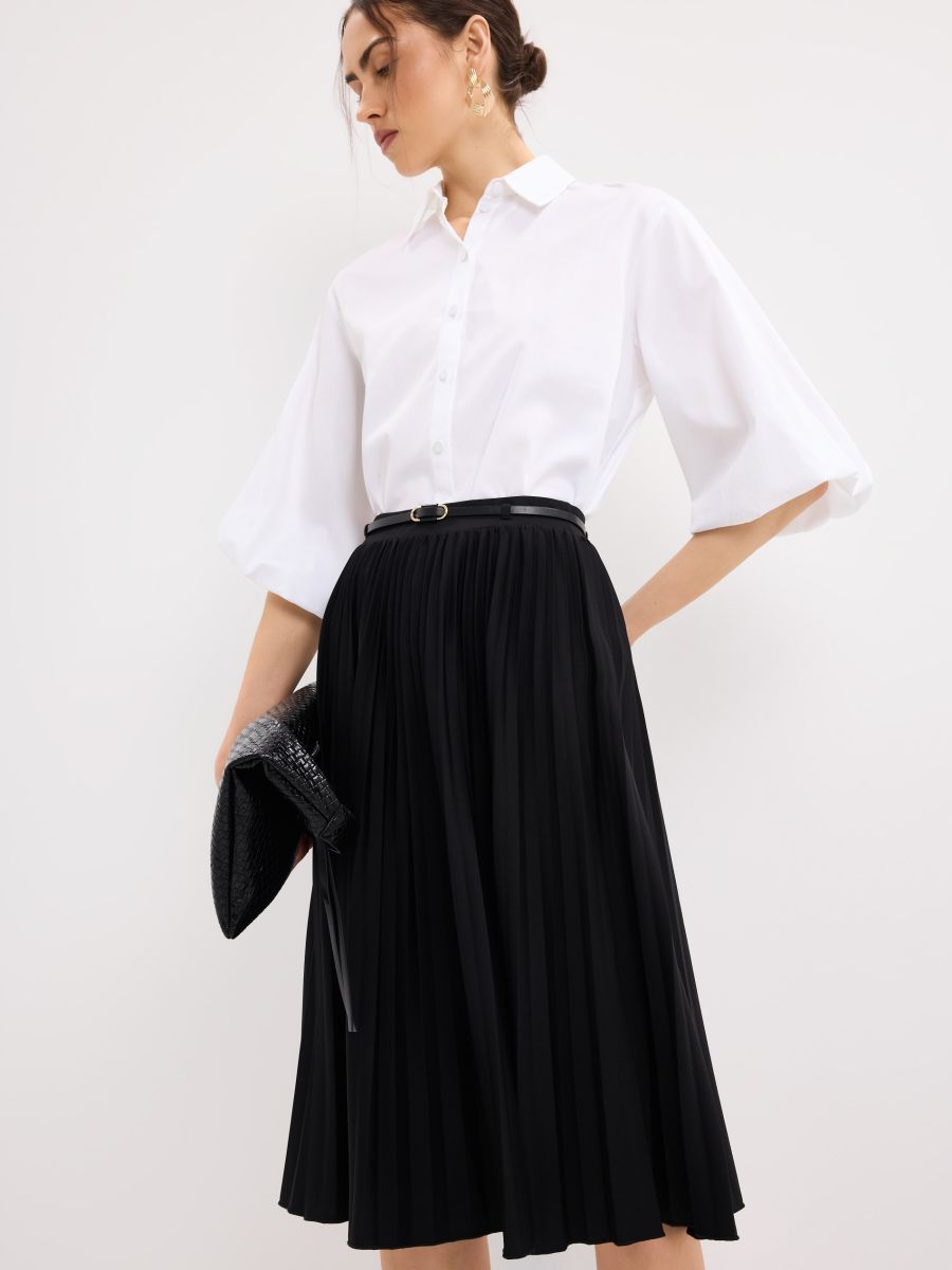 Gonna midi plissettata