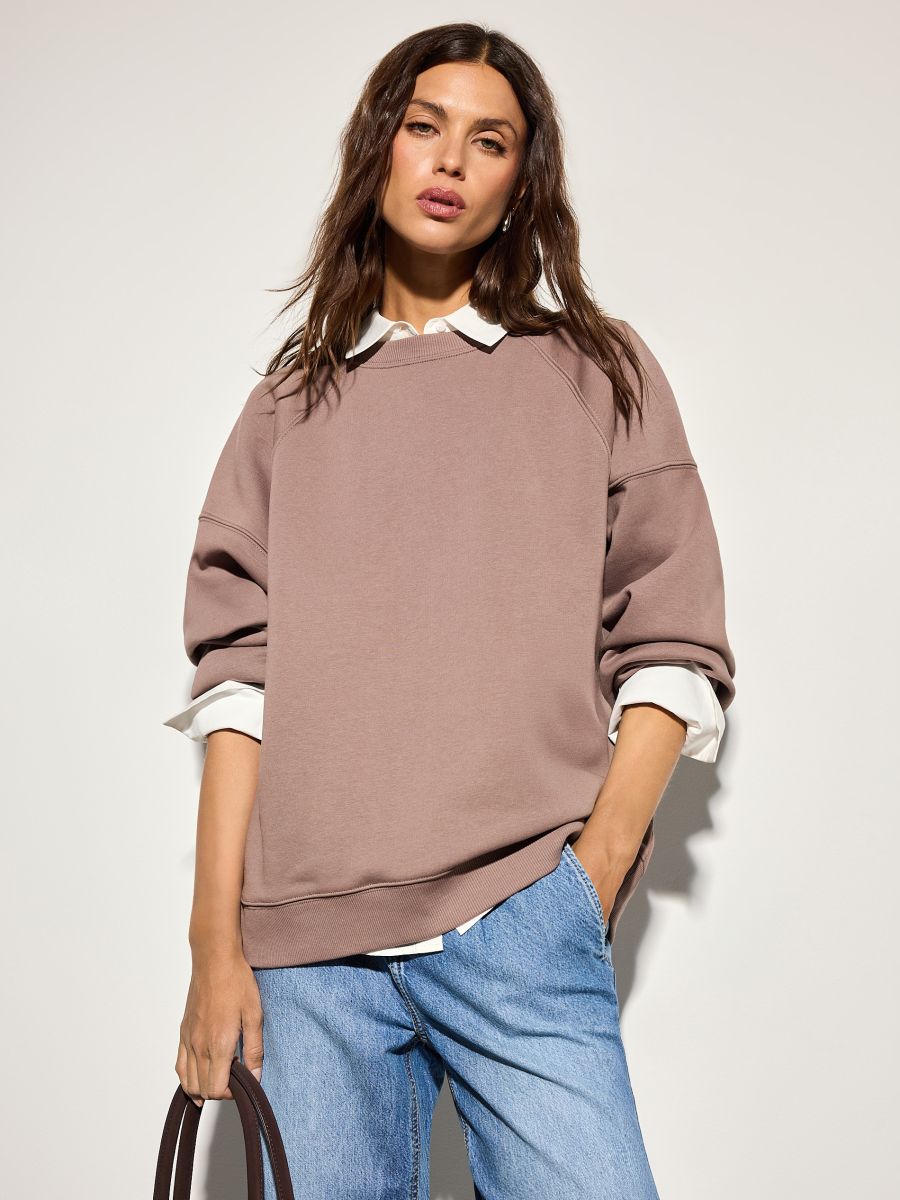 Longsleeve basic Longsleeve basic - brązowy - MOHITO