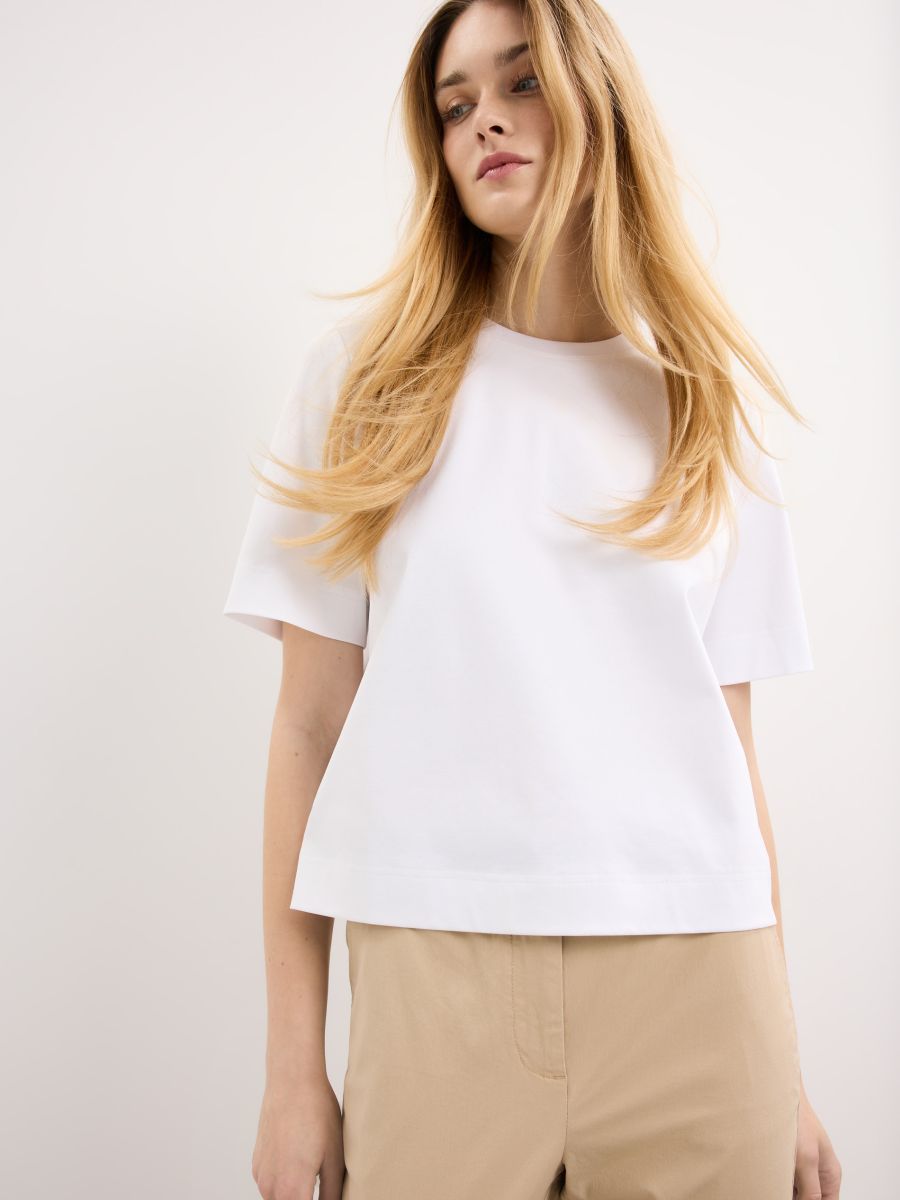 Tricou din bumbac Tricou din bumbac - Alb - MOHITO