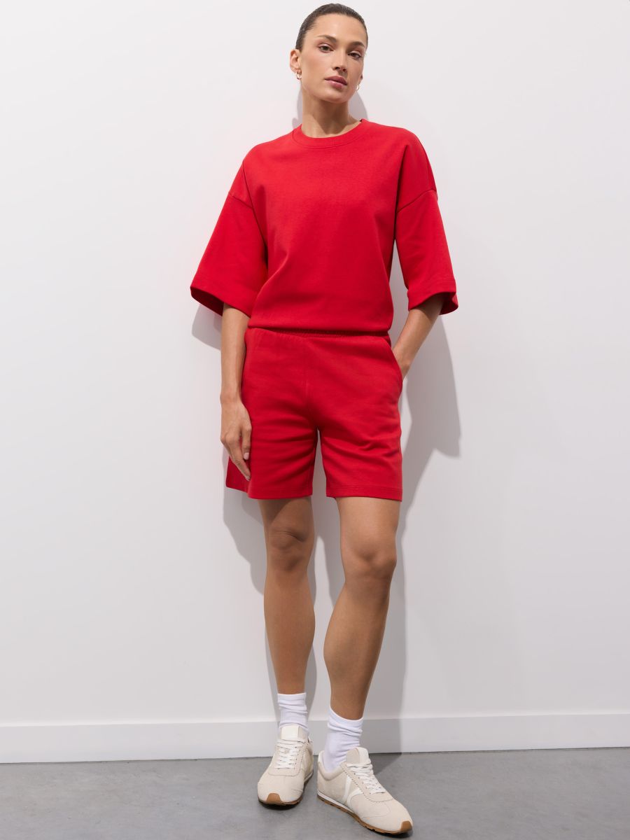 Szorty z bawełną - czerwony - MOHITO