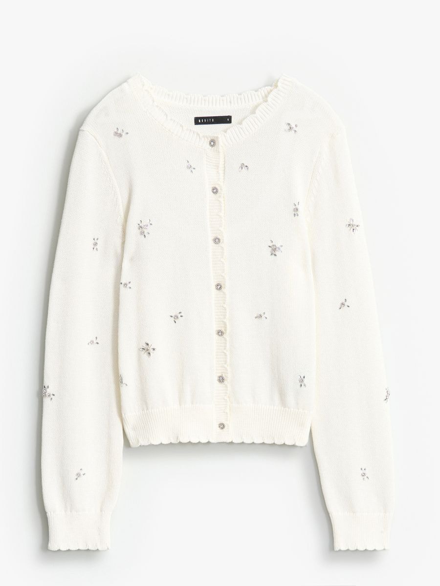 Cardigan din bumbac Cardigan din bumbac - Ivory - MOHITO