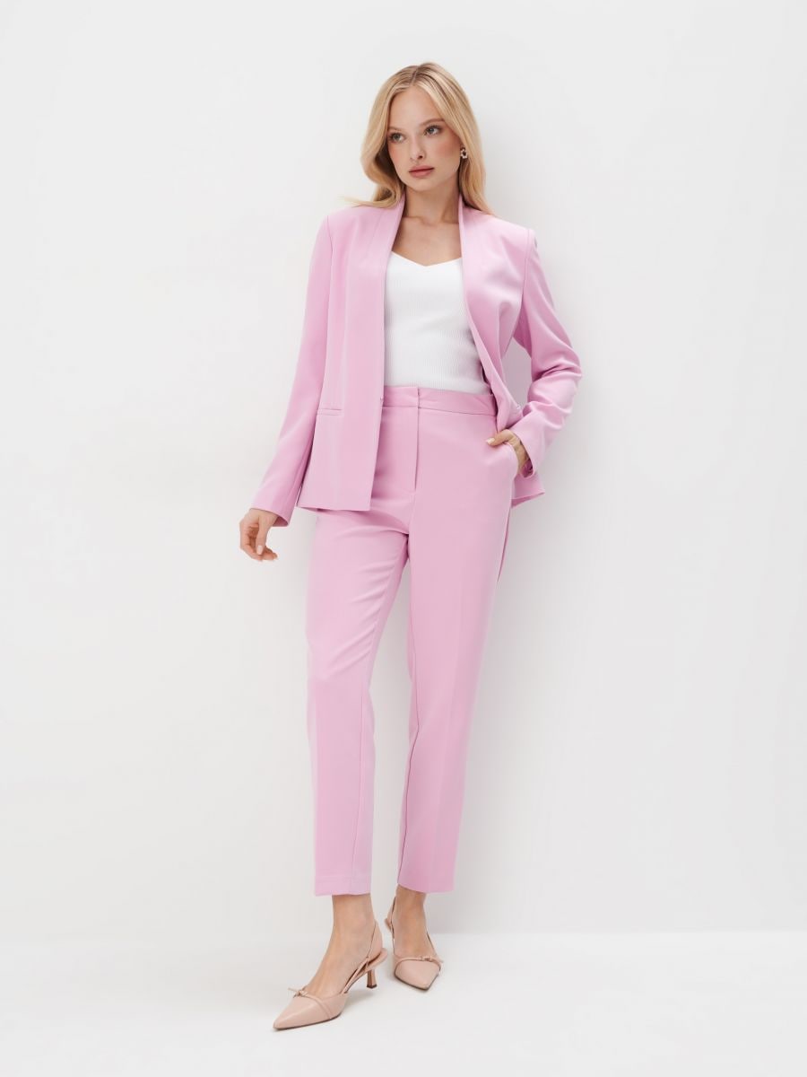 Eleganckie spodnie - pastelowy różowy - MOHITO