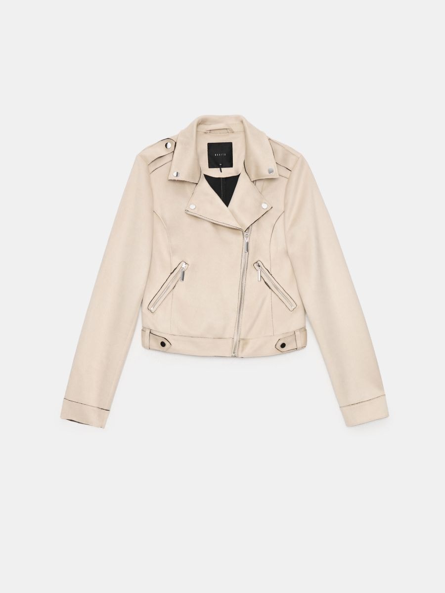 Kurtka ramoneska - beżowy - MOHITO