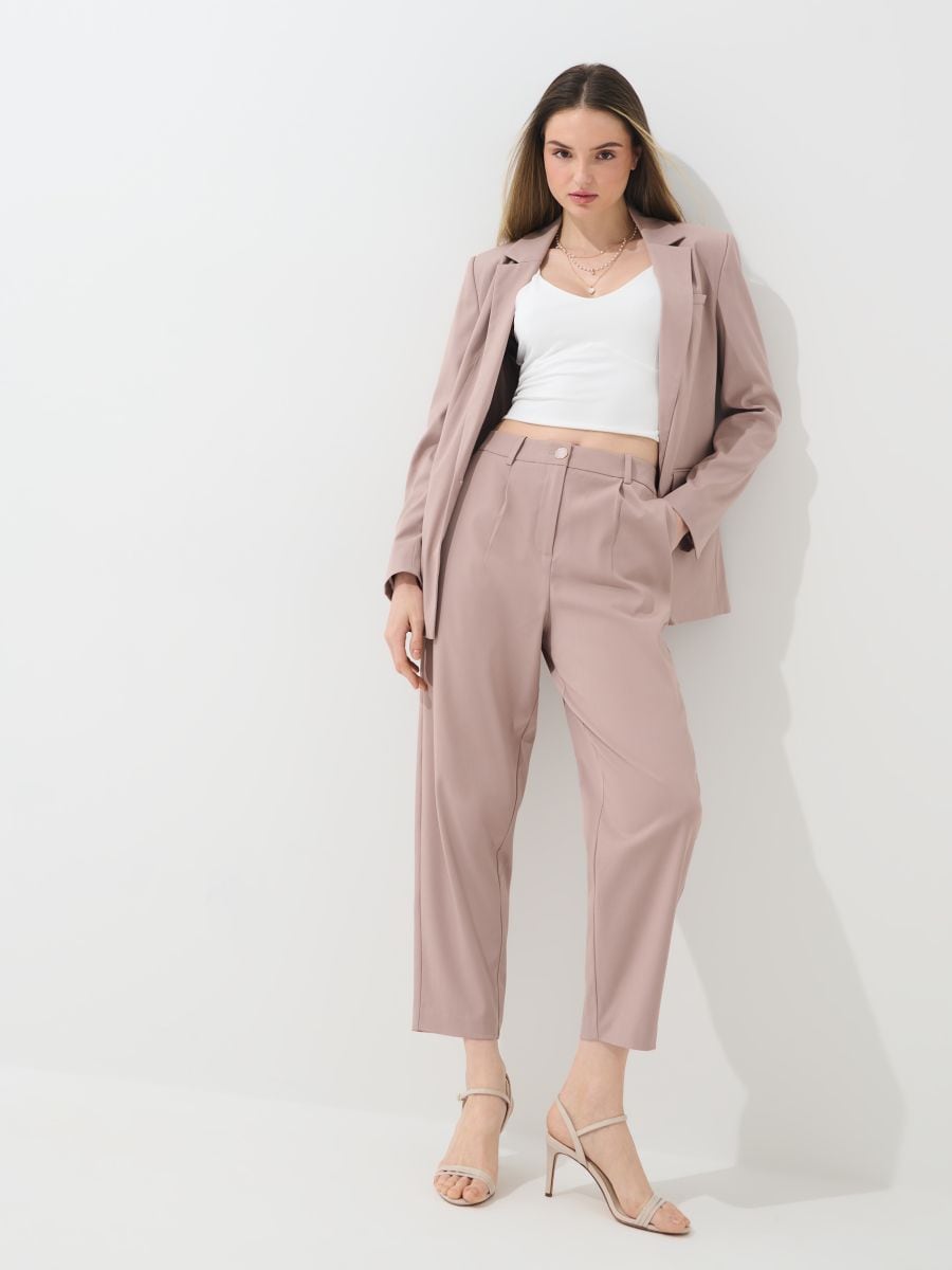 Pantaloni joggers - Beige - MOHITO