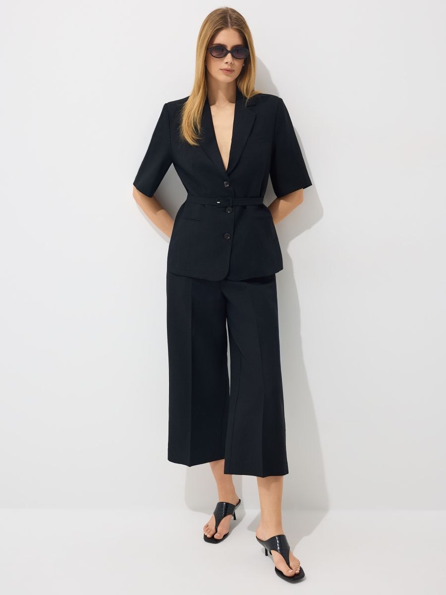 Spodnie culotte Spodnie culotte - czarny - MOHITO