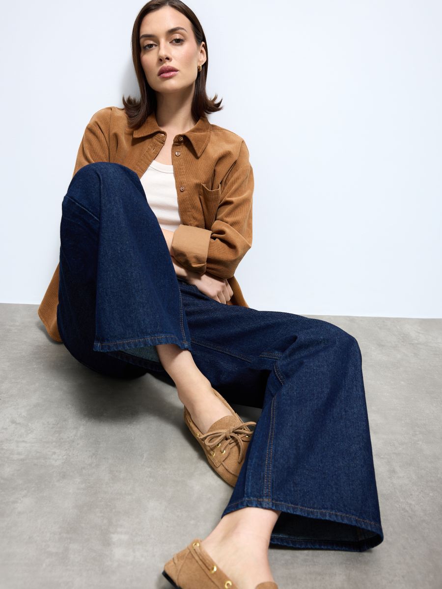 Jeansy baggy - granatowy - MOHITO