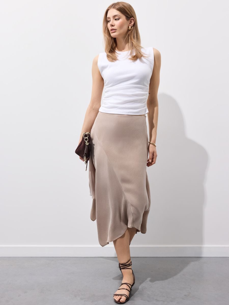 Top z marszczeniami Top z marszczeniami - biały - MOHITO