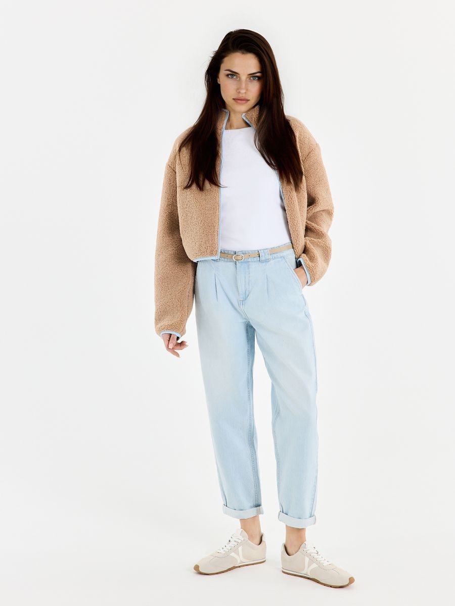 Blugi cu cordon Blugi cu cordon - Albastru - MOHITO