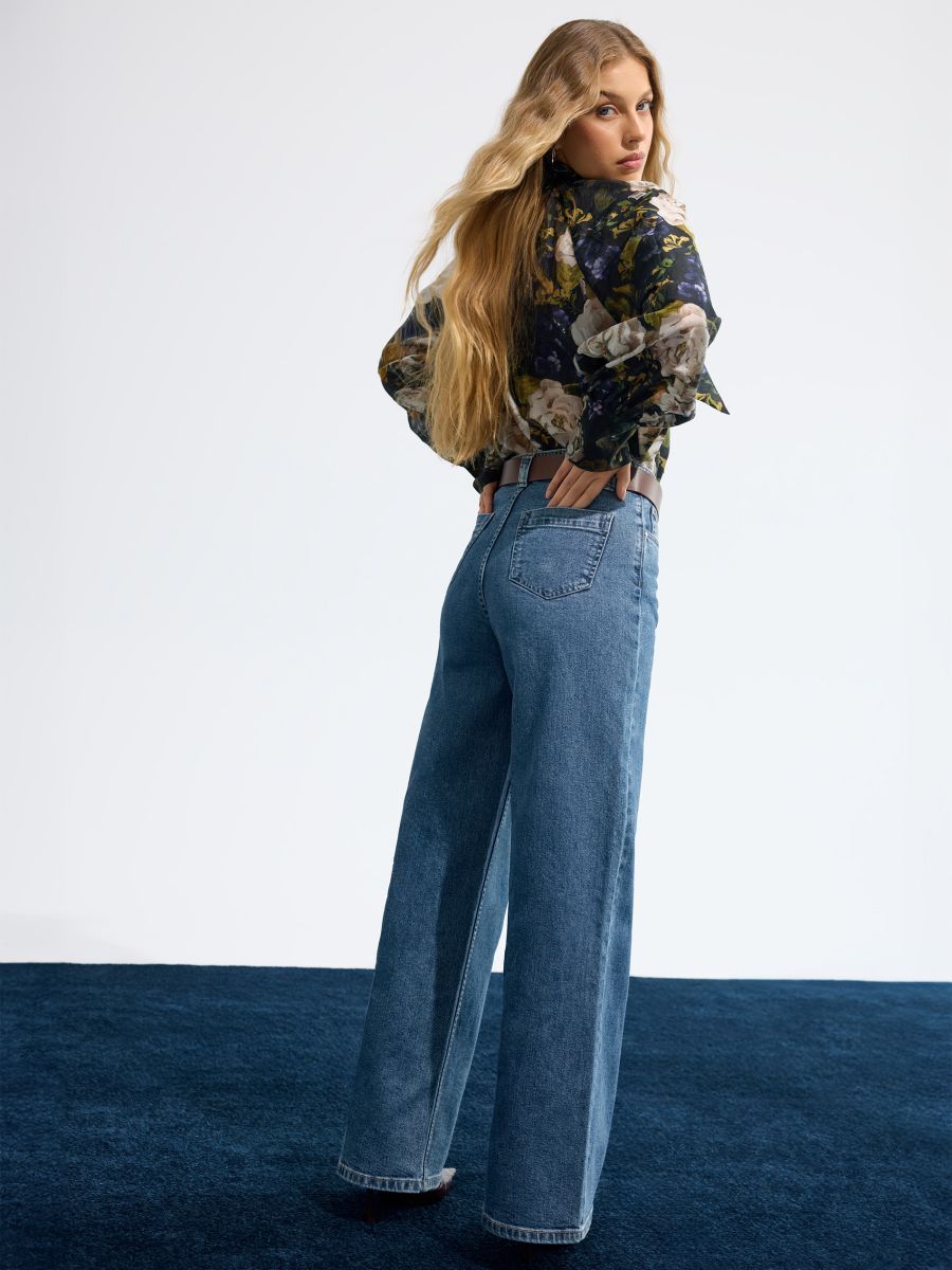 Τζιν παντελόνι wide leg