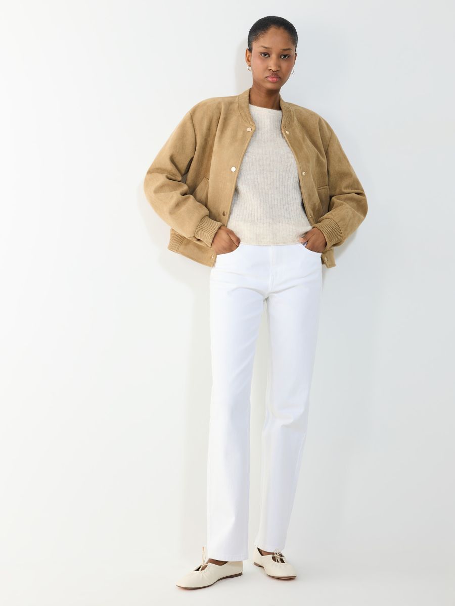 Jeansy straight - biały - MOHITO