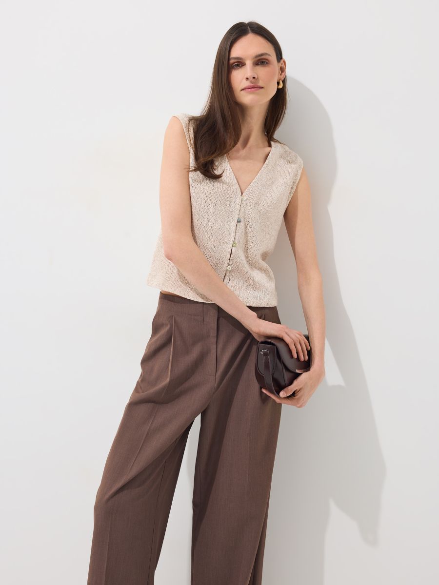 Vestă - Beige - MOHITO