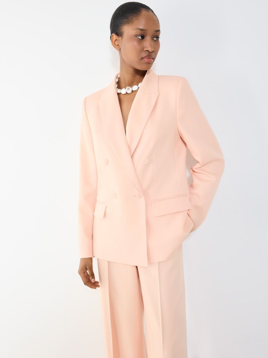 Dwurzędowa marynarka - brzoskwiniowy - MOHITO