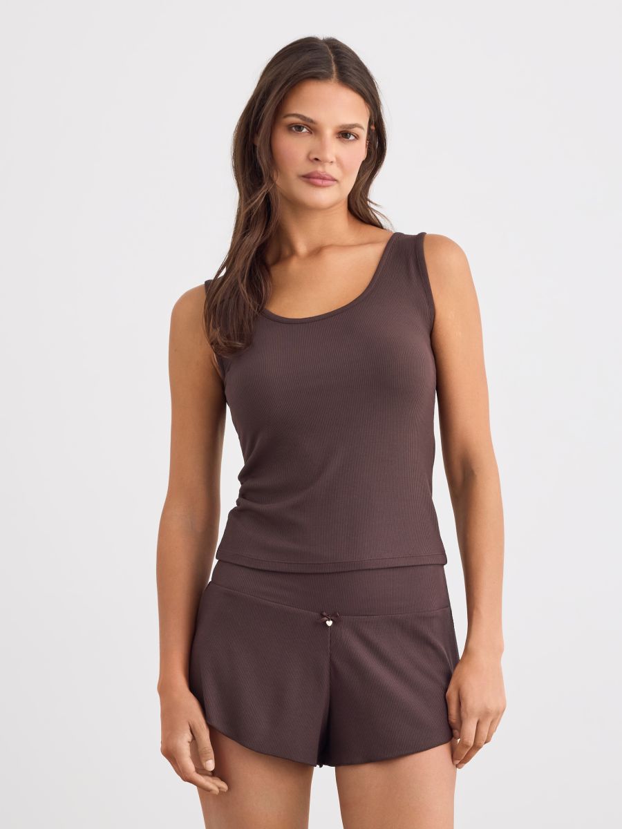 Top pijama - Maro închis - MOHITO