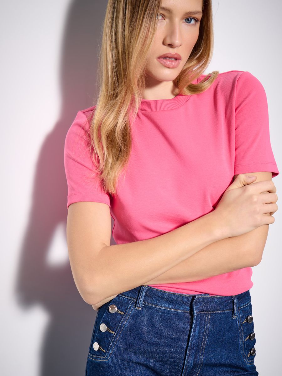 T-shirt z krótkim rękawem T-shirt z krótkim rękawem - różowy - MOHITO