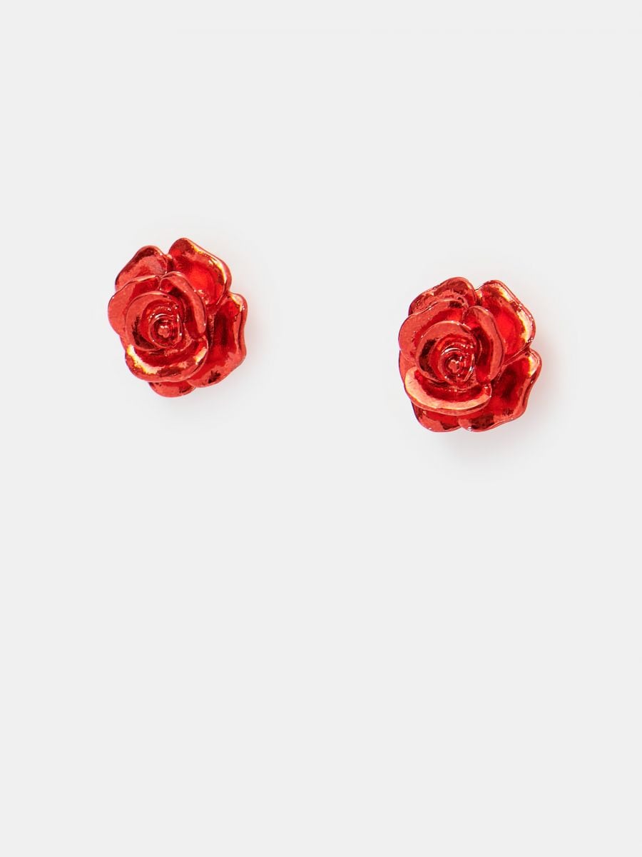 Kolczyki róże - czerwony - MOHITO