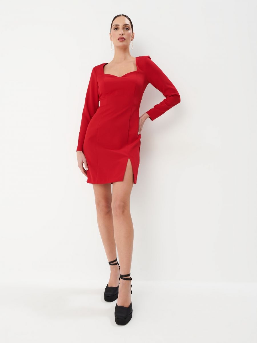 Czerwona sukienka mini - czerwony - MOHITO