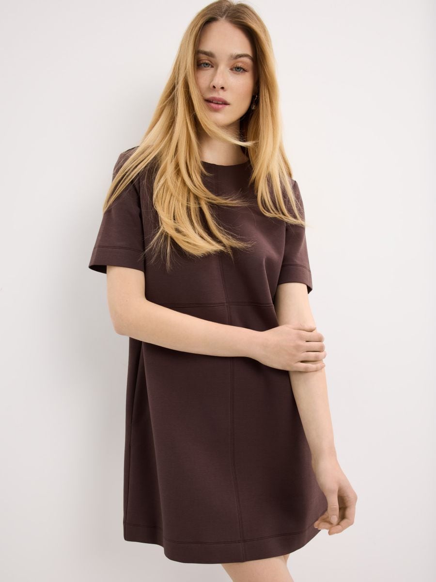 Rochie mini - Maro închis - MOHITO