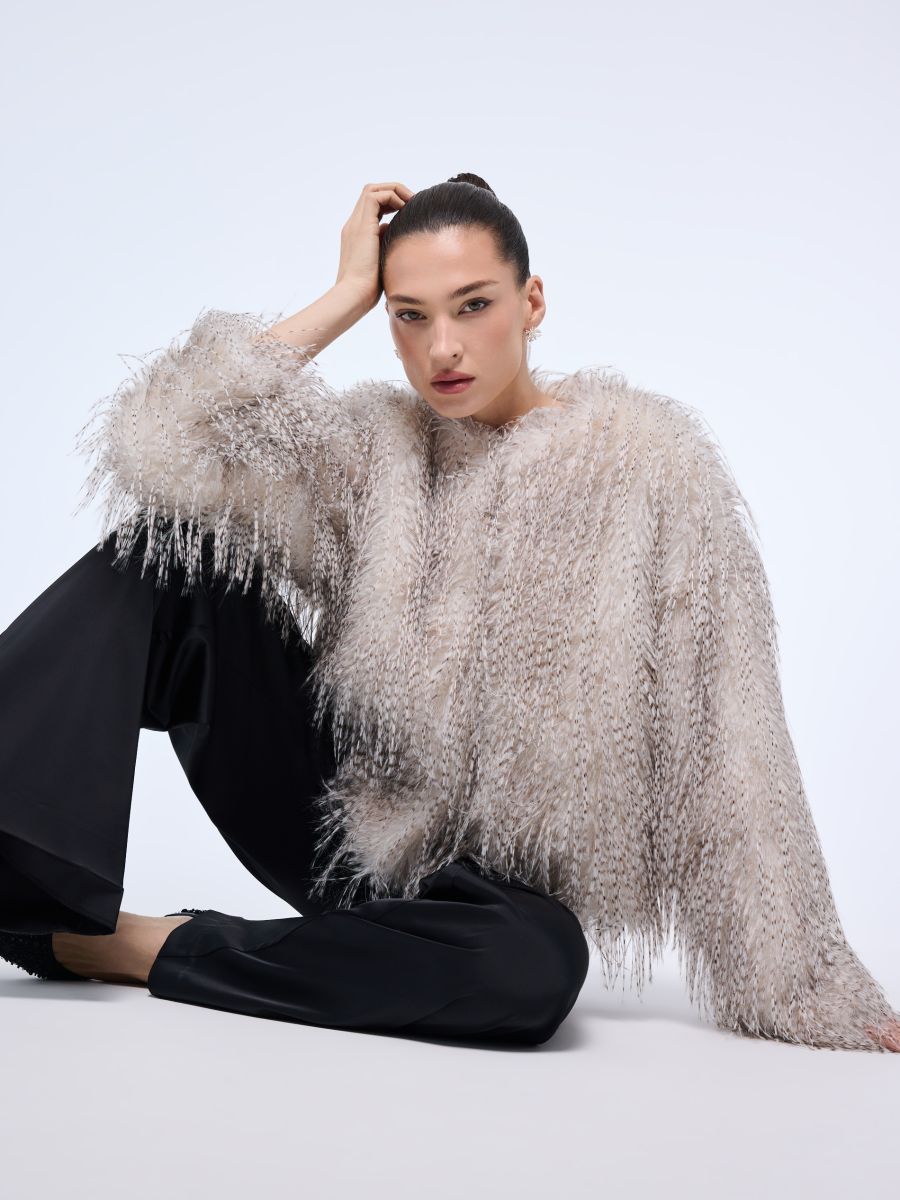 Sztuczne futerko - wielobarwny - MOHITO