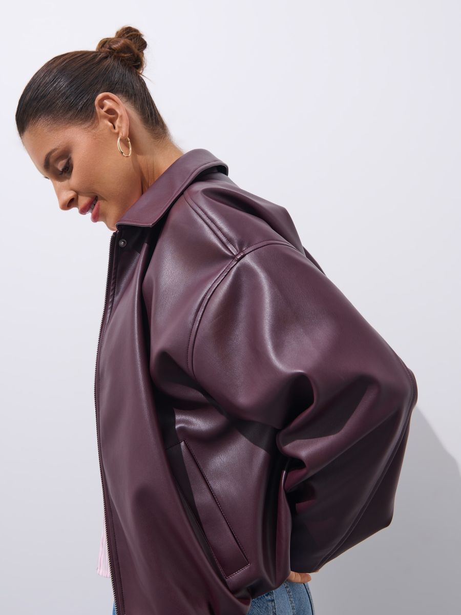 Kurtka oversize - mahoń - MOHITO